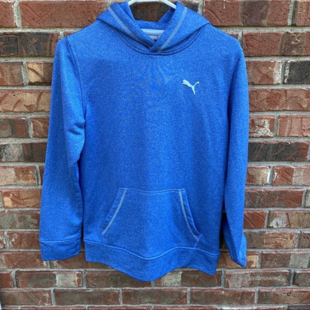 Puma Blue Hoodie Sweatshirt w/Thumb Holes Small